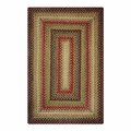 Homespice Decor 8 x 10 ft. Gingerbread Jute Oval Braided Rug - Brown, Deep Red 506801